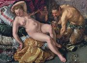 Hendrick Goltzius Jupiter besluipt de slapende Antiope in de gedaante van een satyr. oil painting